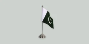 Pakistan Table Flag With Stand For Executive Office