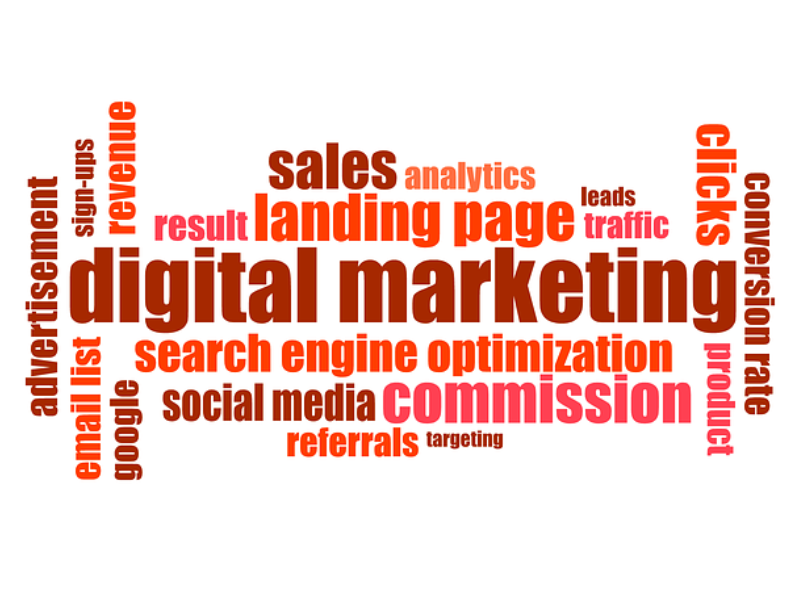 An array of digital marketing tactics and skills, including social media, SEO, analytics, and content creation, for staying ahead in 2025.